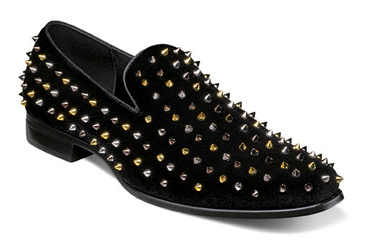 Stacy Adams 25532-042 Spire Studded Slip On Black/Silver