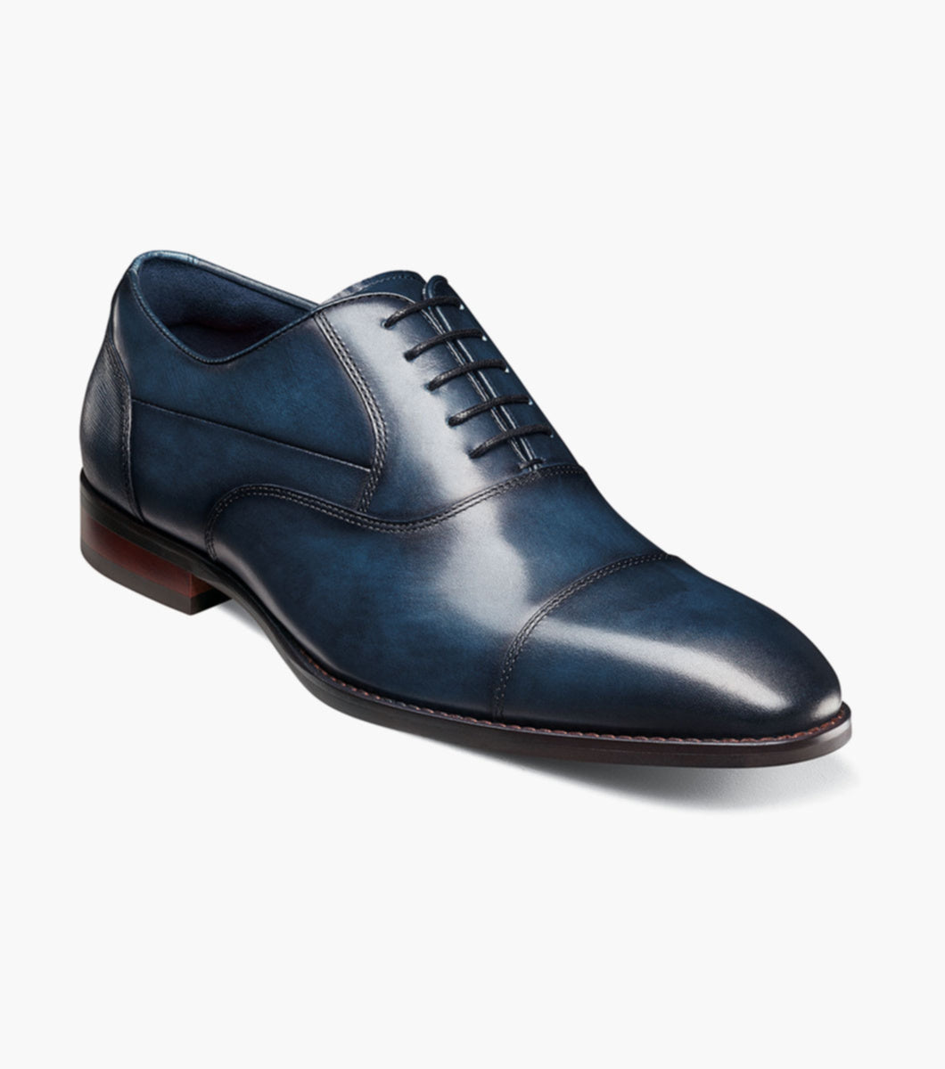 Stacy Adams Kalum 25568-410 Cap Toe Oxford Shoes Navy