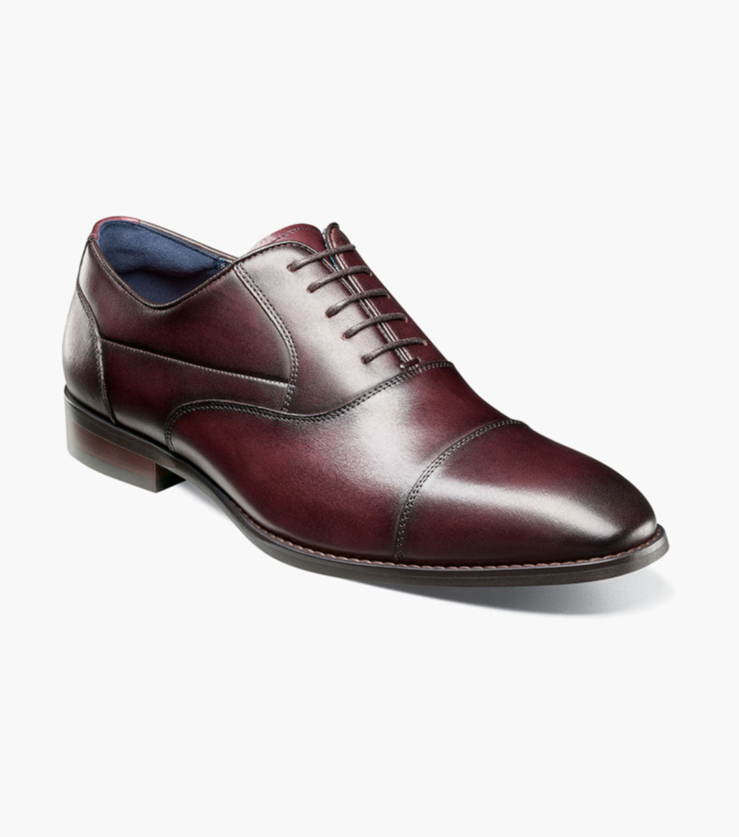 Stacy Adams Kalum 25568-610 Cap Toe Oxford Shoes Burgundy