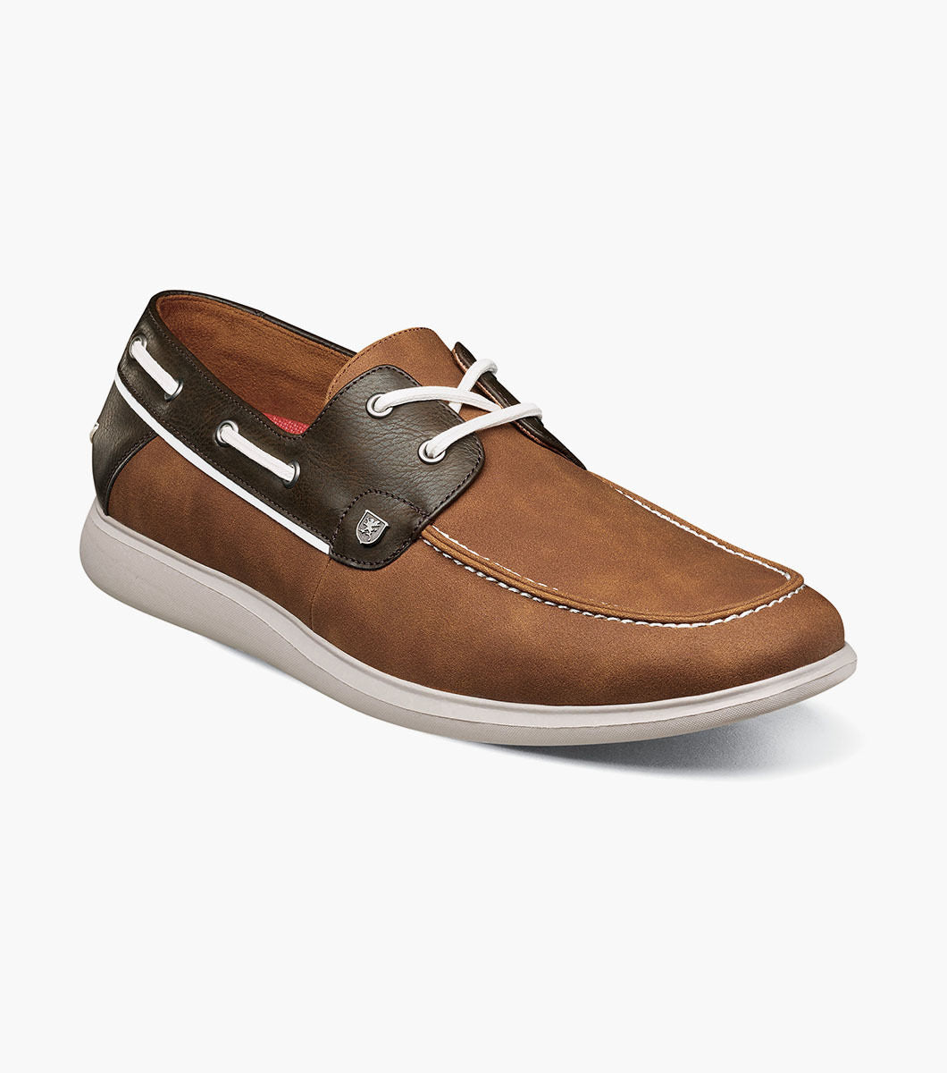 Stacy Adams REID 25592-229 Moc Toe Lace Up Cognac Multi