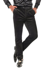 Barabas Mauripol 2CPV1 Corduroy Slim Fit Pants Black