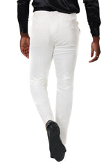 Barabas Mauripol 2CPV1 Corduroy Slim Fit Pants White