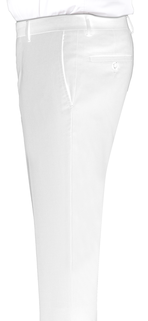 Kent & Park PS-02 Satin Slim Fit Pants White