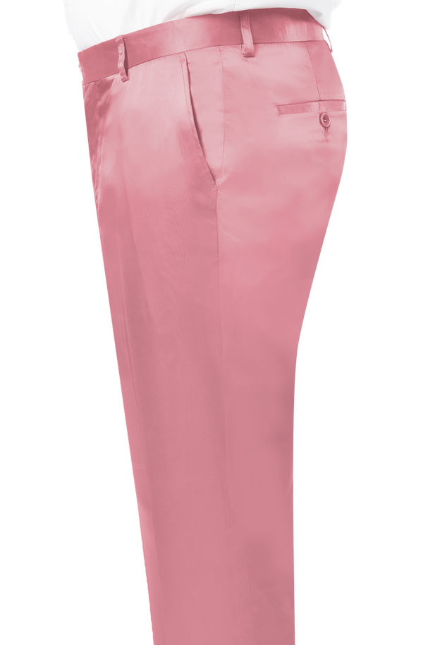 Kent & Park PS-02 Satin Slim Fit Pants Pink
