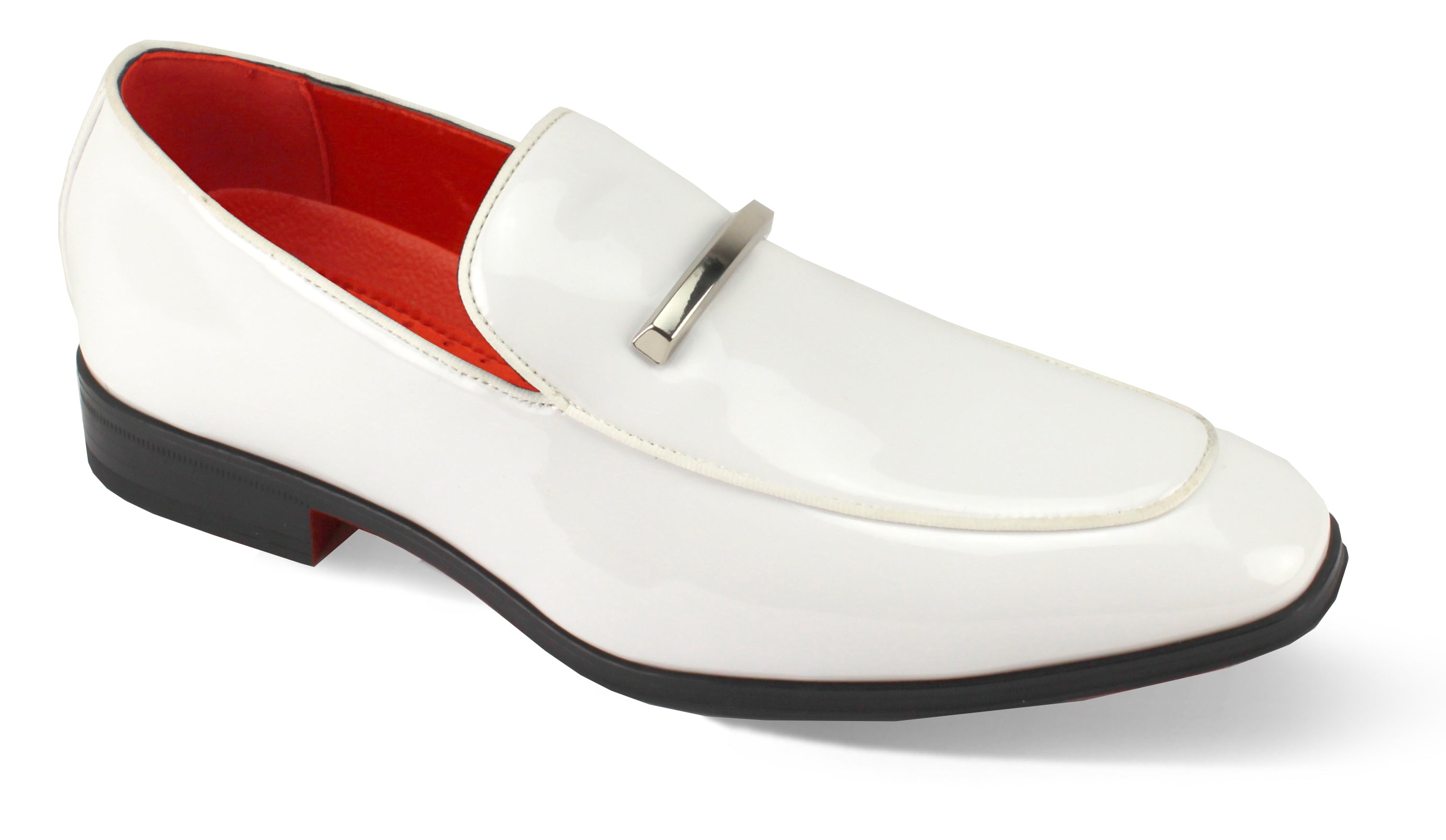 After MIdnight 6994 Paten Leather Tux Shoes White