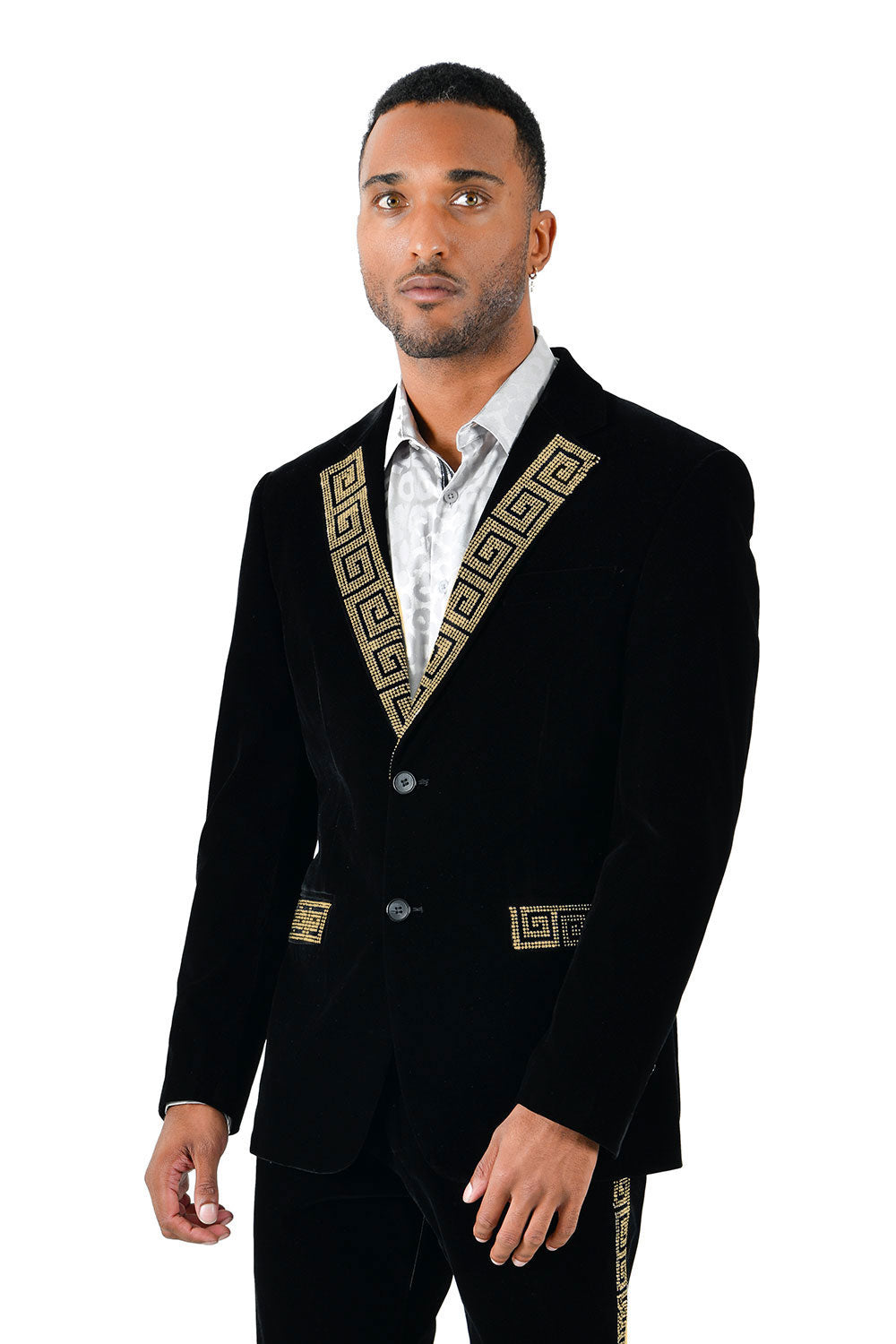 Barabas  BL3067 Blazer Slim Fit Black/Gold