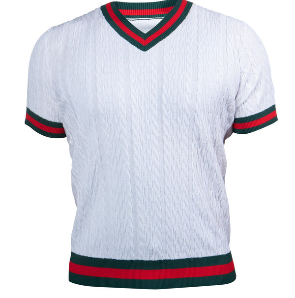 Prestige CMK-235 Short Sleeve V Neck White