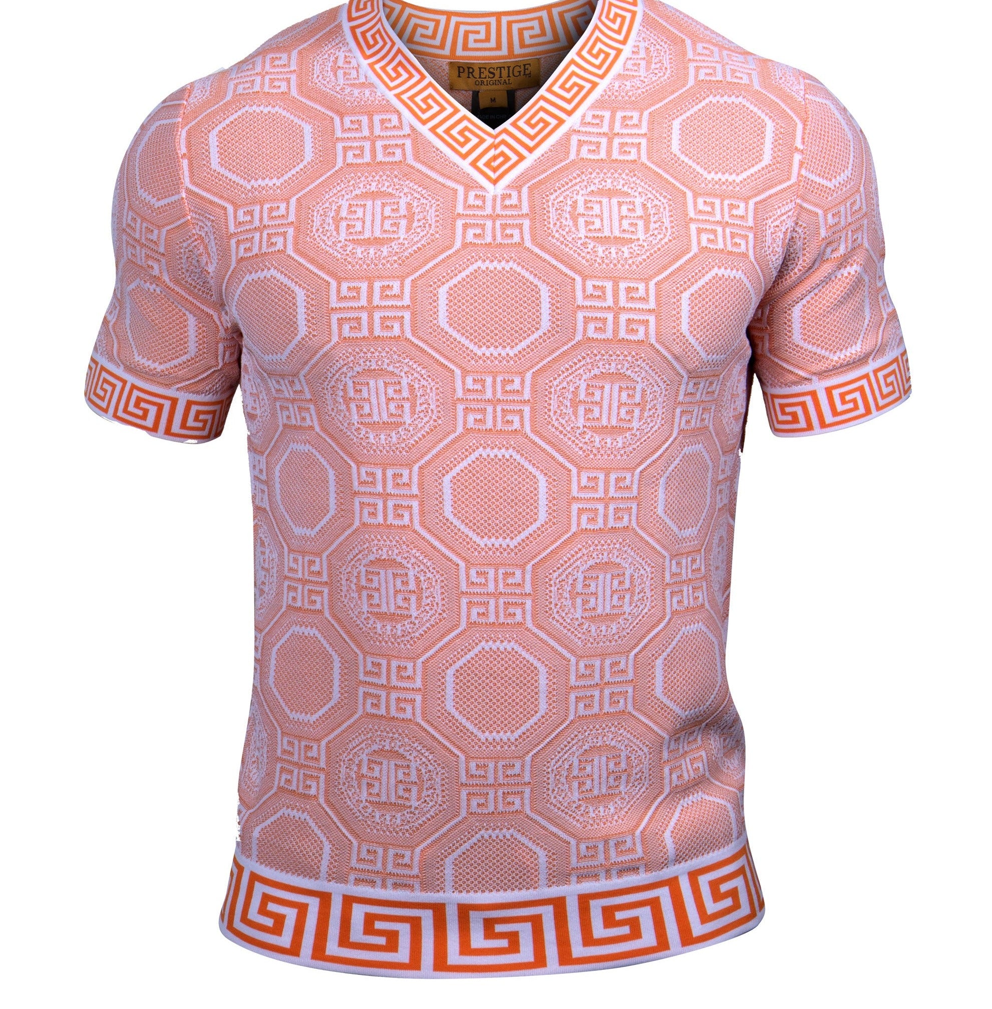 Prestige CMK-283 V Neck Greek Textured Orange