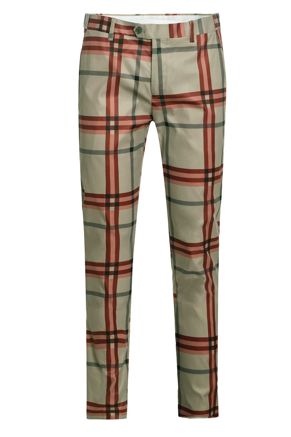 Barabas CP24 Astrex  Plaid Slim Fit Pants Coffe