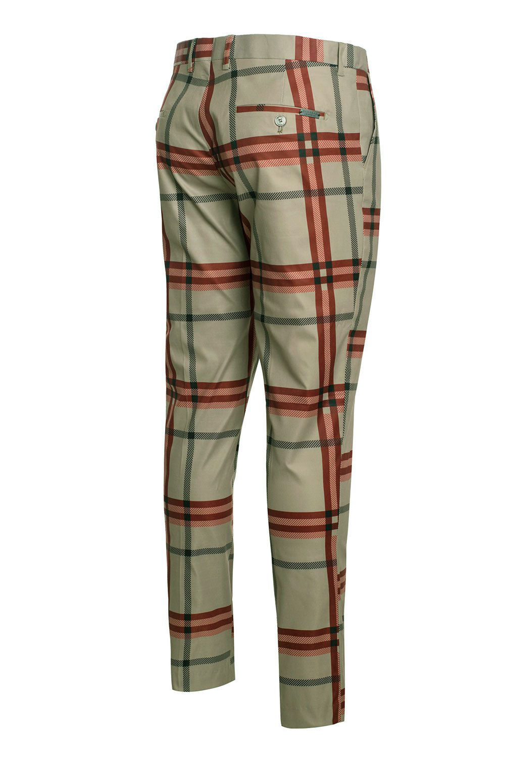 Barabas CP24 Astrex  Plaid Slim Fit Pants Coffe
