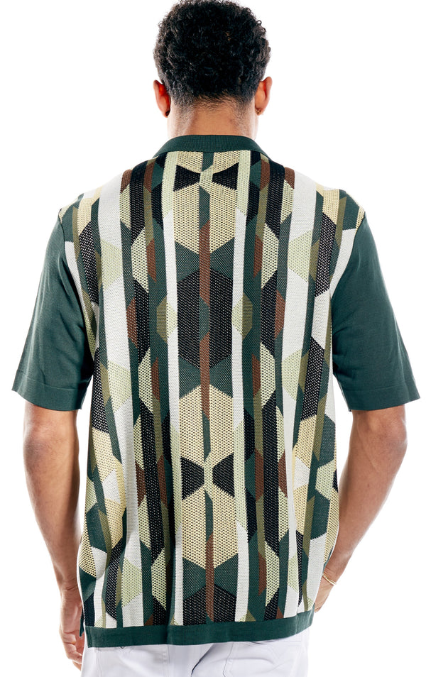 Stacy Adam 3117 Short Sleeve Knit Green