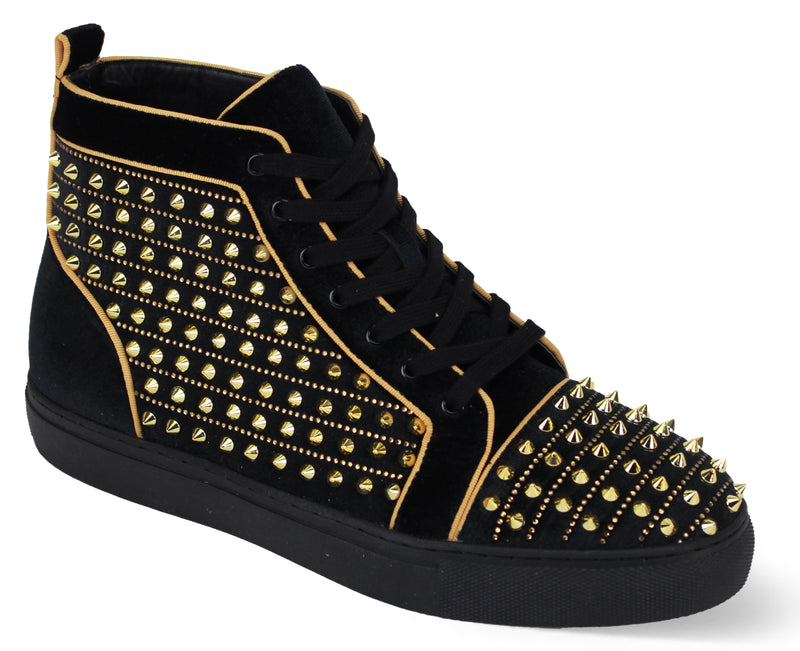 After Midnight Junior Boot with Spikes  Black/Gold
