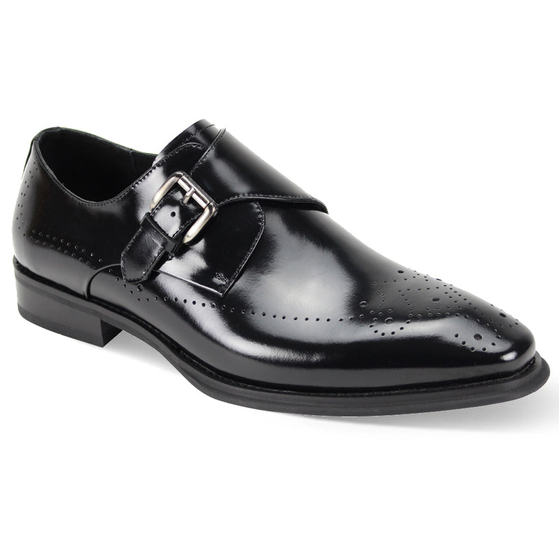 Giovanni Jeffery Leather Shoes Black