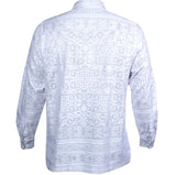 Prestige LACE-490 Long Sleeve Lace Shirt White/Silver
