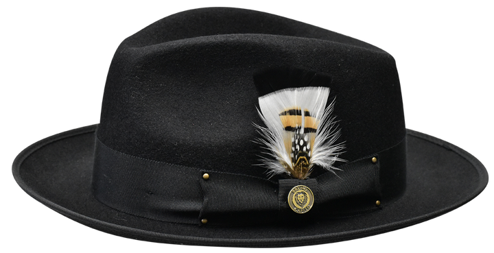 Bruno Capelo LO-205 Lorenzo Felt Hat Black