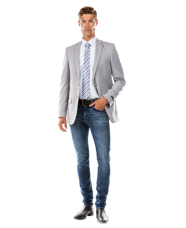 Light Grey Zegarie Suit Separates Solid Dinner Jacket For Men