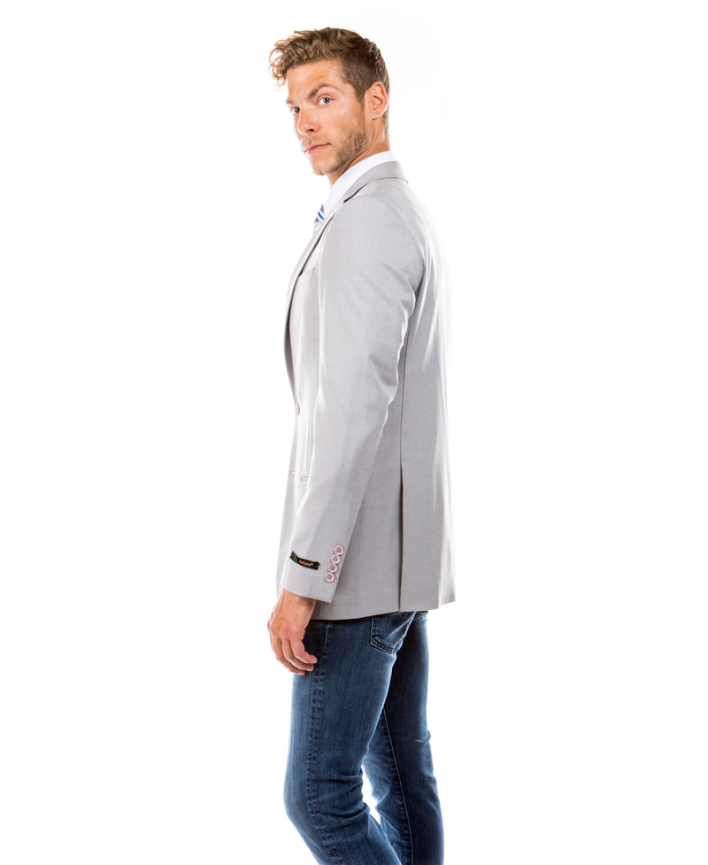 Light Grey Zegarie Suit Separates Solid Dinner Jacket For Men