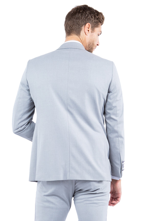 Gray Zegarie Notch Lapel Tuxedo Jacket For Men