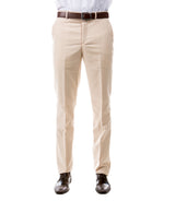 Mens Dress Pants Slim Fit UNHEMMED, Tan