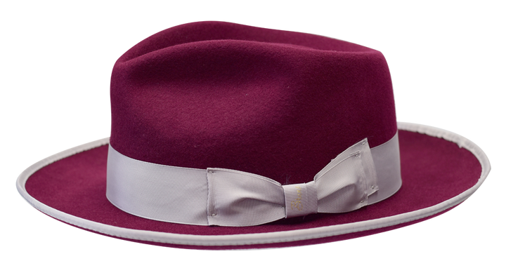 Bruno Capelo Night Hawk NI-691 Hat Burgundy/Silver