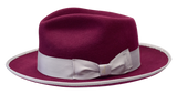 Bruno Capelo Night Hawk NI-691 Hat Burgundy/Silver