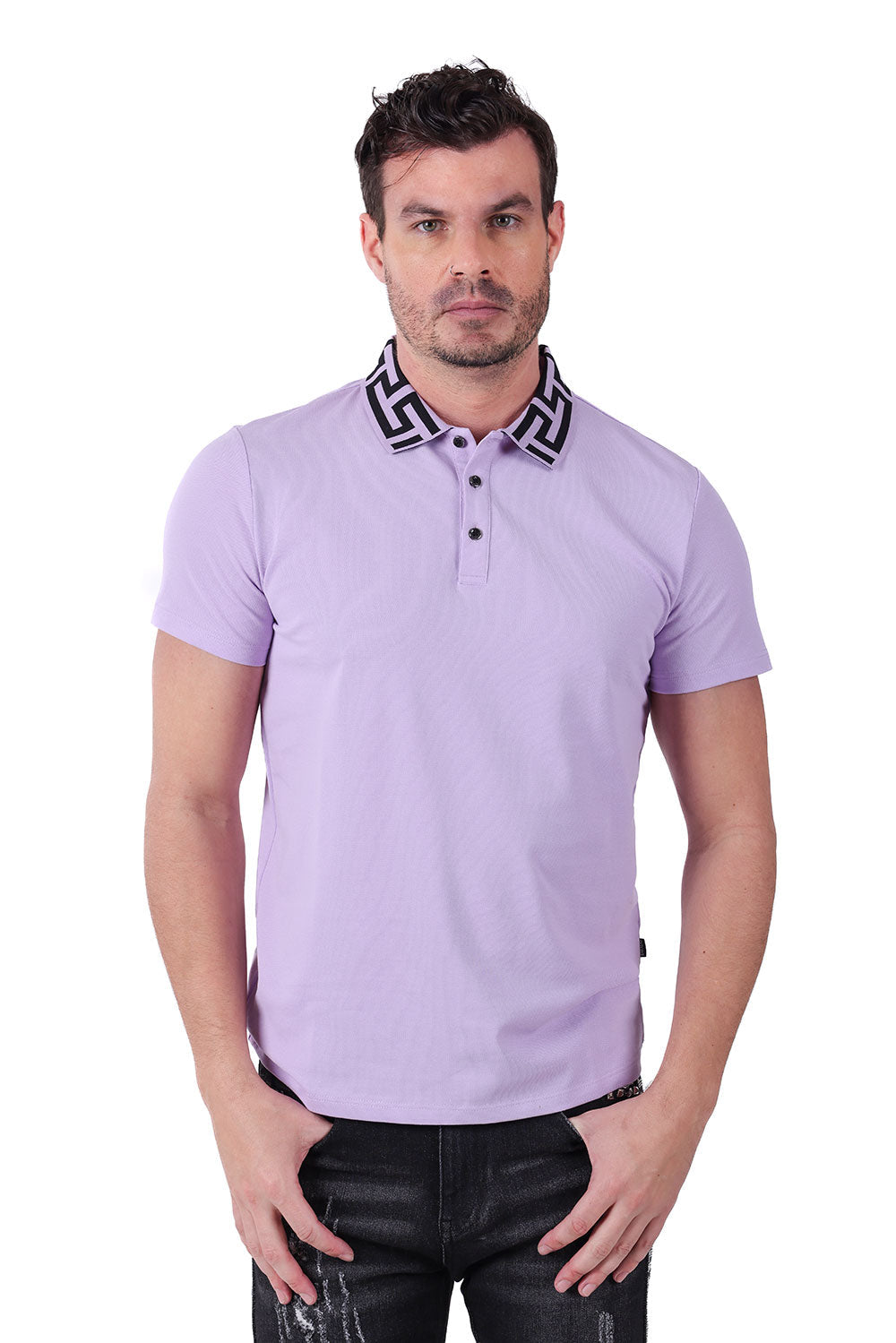 Barabas Petros PS121 Short Sleeve Polo Lavender