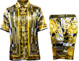 Prestige SHS-252 Short Sleeve Short Set Satin Black
