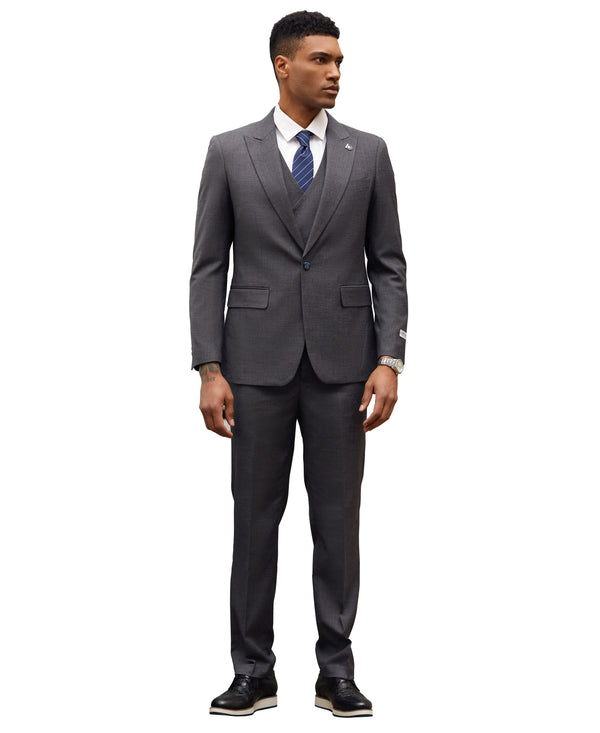 Charcoal Pinstripe 3 PC Stacy Adams Suit
