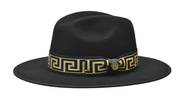 Bruno Capelo Wesley WE-975 Fedora Hat Black/Gold