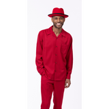 Montique 1641 Long Sleeve Walking Suit Red