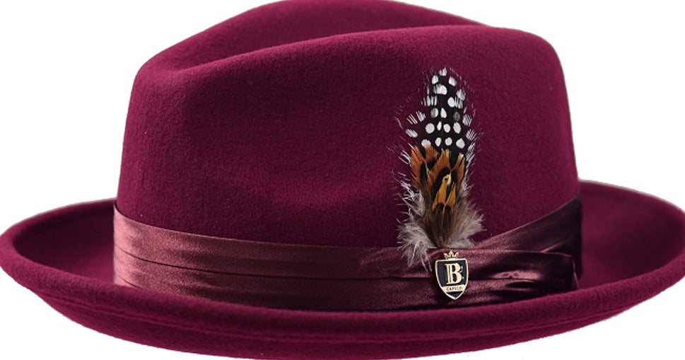 Bruno Capelo Giovani Fedora UN-104 Burgundy