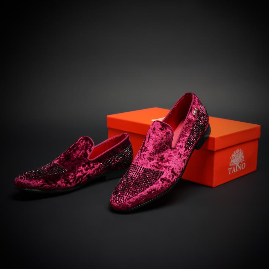 Tayno Viper Dress Loafer With Crystal Wine
