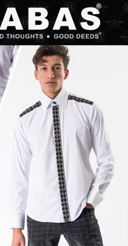 Barabas Long Sleeve Classic Fit Shirt White