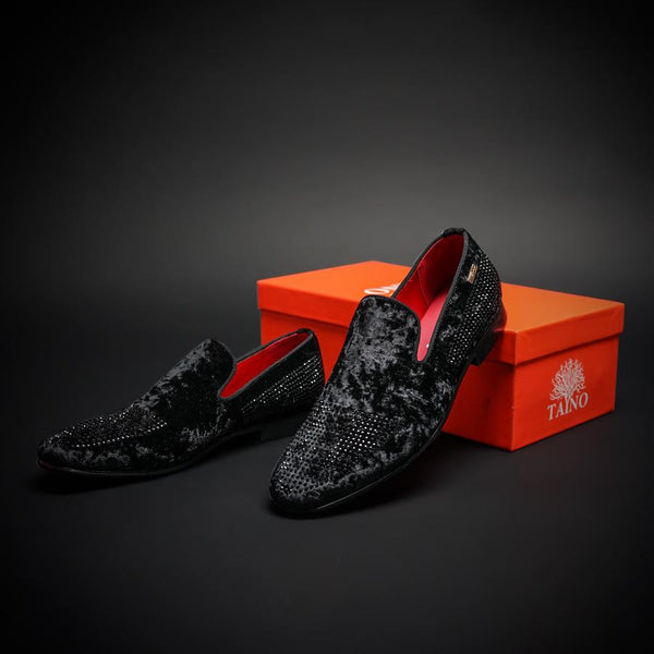 Tayno Viper Dress Loafer With Crystal Black