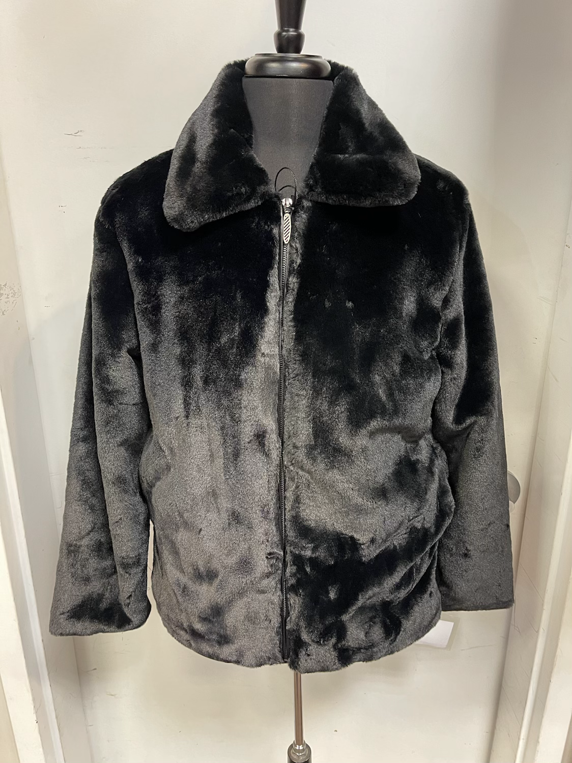 4338-BLAST BLUE MARTINI FUR JACKET I BLACK