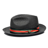 Bruno Capelo RE-661 The Remo Straw Hat Black/Green/ Red