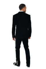 Barabas  BL3067 Blazer Slim Fit Black/Silver