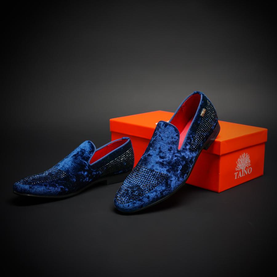 Tayno Viper Dress Loafer With Crystal  Navy