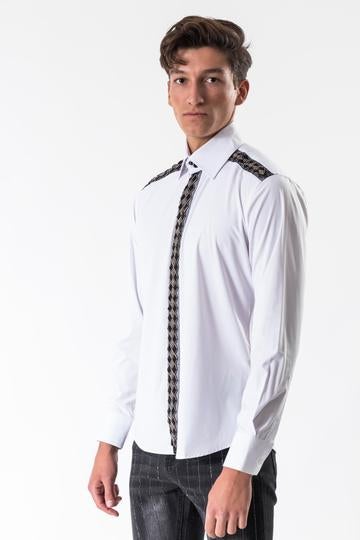 Barabas Long Sleeve Classic Fit Shirt White