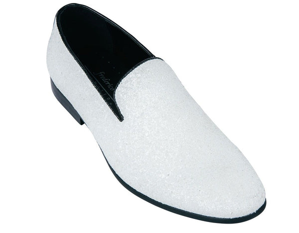 Frederico Leone FS-360 Sparkle Fancy Shoes White
