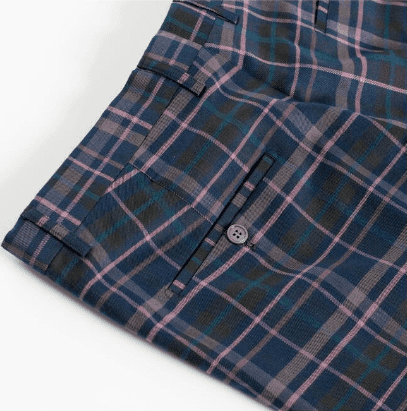 Barabas CP51 Trust me Slim Fit Plaid Pants Navy/Purple