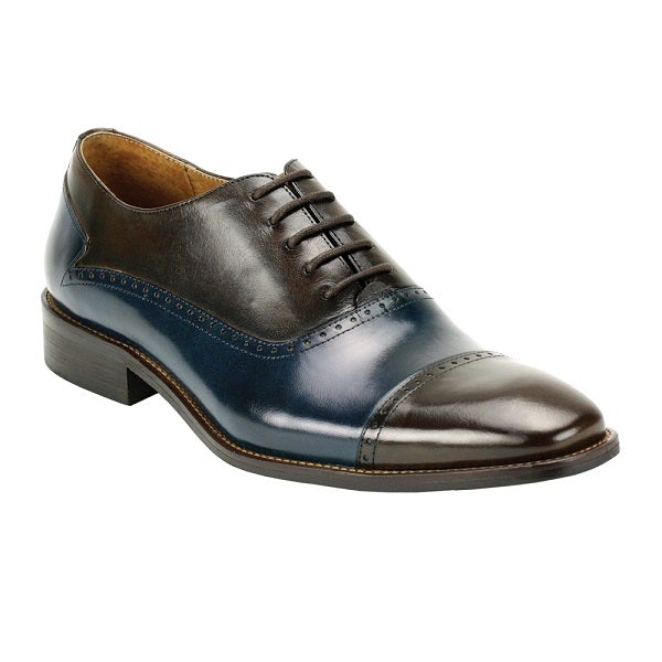 Giovanni I Two Tone Cap Toe I Chocolate-Navy