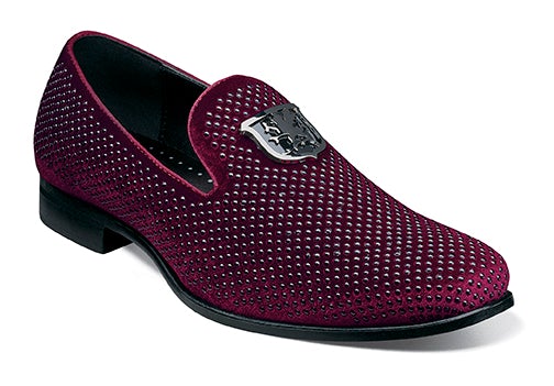 Stacy Adams 25228 Swager Studded Slip On Burgundy