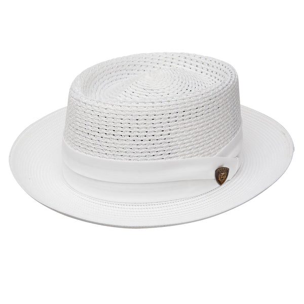 Dobbs Bishop Straw Hat White