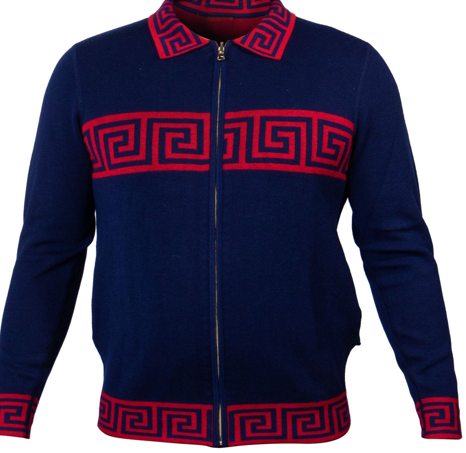 Prestige SW-399 Full Zip Reversible Sweater Navy