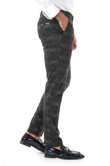 CP85 I BARABAS PLAID PANTS SLIM FIT I BLACK
