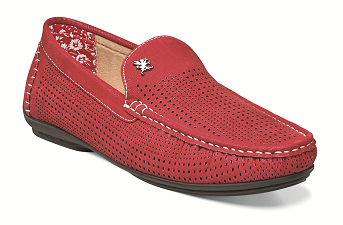 25089 I STACY ADAMS PIPPIN DRIVING SHOES I RED