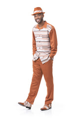 MONTIQUE | 1923 I  LONG SLEEVE  WALKING SUIT  I COGNAC