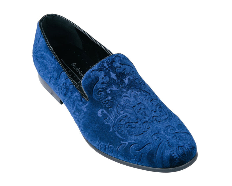 Frederico Leone FS-655 Velevet Shoes Blue