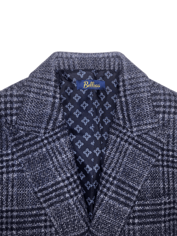 Bellucci Dean B226 3/4 Coat Blue Pattern